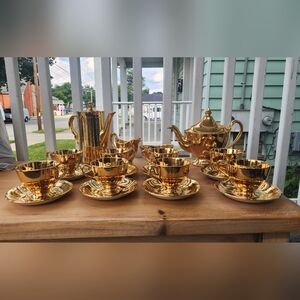 Rare Find 1940's Royal Winton Vintage Gold Age Gold PLATED Tea Set